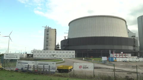 Kohlekraftwerk Moorburg Stock Footage
