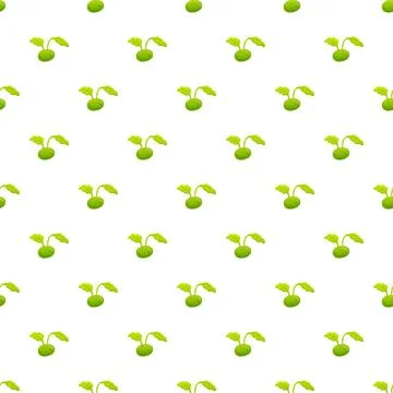 Kohlrabi vegetable seamless cartoon pattern background Stock Illustration