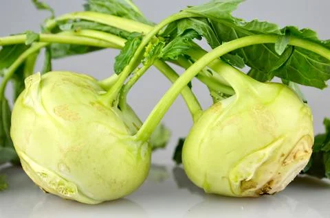 Kohlrabies on the table Foto stock