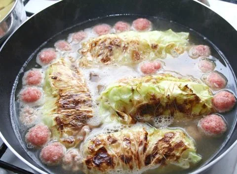 Kohlrouladen Foto stock