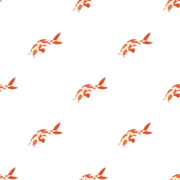 Koi carp pattern seamless vector Stock Illustration