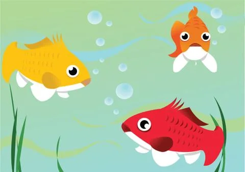 Koi carps Stock Illustration