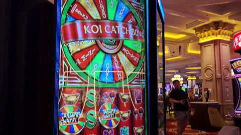 Koi Catch Bonus Slot Machine Casino Game Stock Footage 243665570
