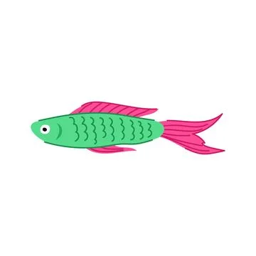Koi decorative fish cartoon vector illustration Stock Illustration