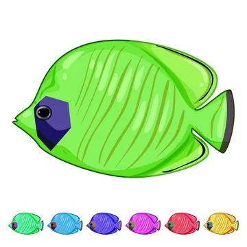 Koi decorative fish cartoon vector graphic Stock Illustration