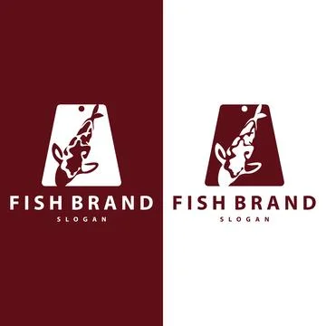 Koi Fish Logo Simple Design Vector Illustration Stock Illustration