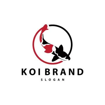 Koi Fish Logo Simple Design Vector Illustration Stock Illustration