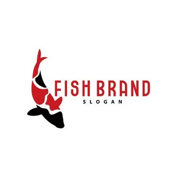Koi Fish Logo Simple Design Vector Illustration Stock Illustration