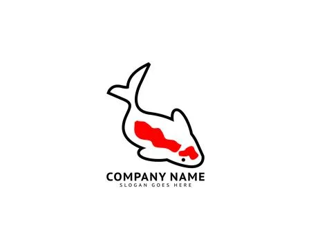 Koi fish logo vector icon template Stock-Illustration
