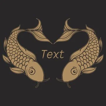 Koi Fish logo vector Stock Illustration
