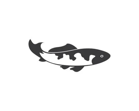 Koi fish logo vector Stock Illustration