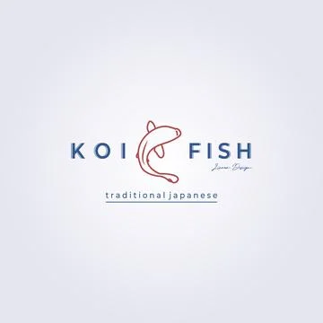 Koi fish logo vector illustration design Stock Illustration