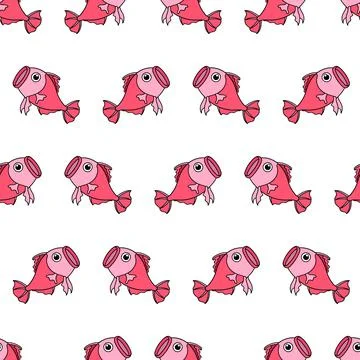 Koi fish seamless repeat pattern. background illustration Illustrazione stock