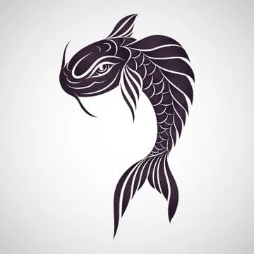 Koi fish tattoo Stock Illustration