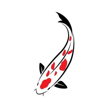 Koi goldfish icon Stock-Illustration