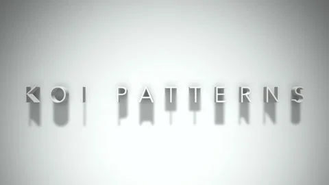 Koi patterns 3D title animation white text on a white background Stock Footage 299645830