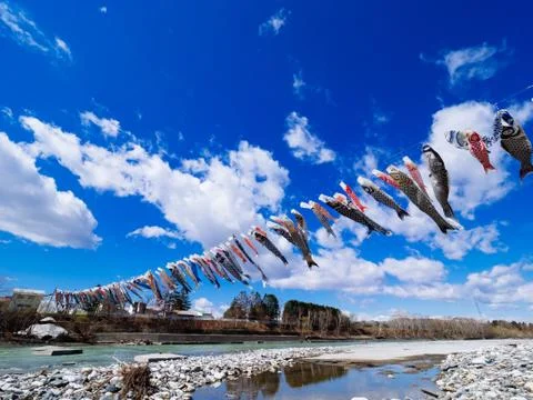 Koinobori (Carp Streamer) Stock Photos