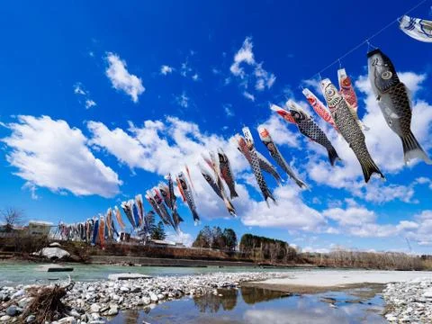 Koinobori (Carp Streamer) Stock Photos