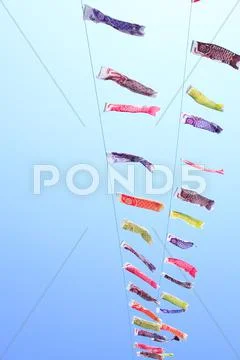 Koinobori Flying Carps Stock Photos
