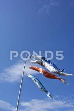 Koinobori Flying Carps Stock Photos