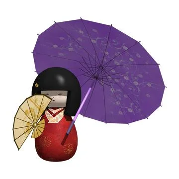 Kokeshi Doll Illustrazione stock