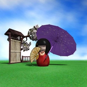 Kokeshi Doll Stockillustratie