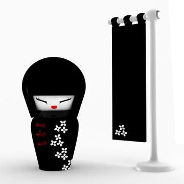 Kokeshi doll Stock Illustration