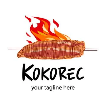 Kokorec vector logo design. Stock Illustration