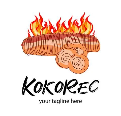 Kokorec vector logo design. Stock Illustration