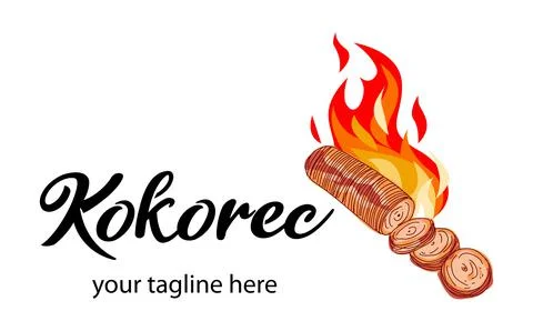 Kokorec vector logo design. Stock Illustration