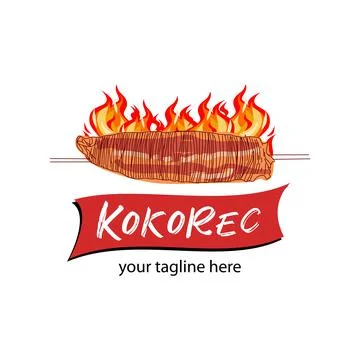 Kokorec vector logo design. Stock Illustration