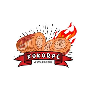 Kokorec vector logo design. Stock Illustration