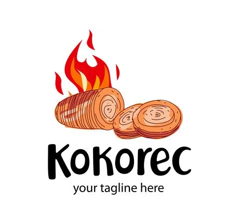 Kokorec vector logo design. Stock Illustration