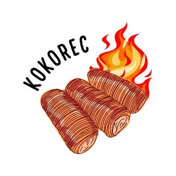 Kokorec vector logo design. Stock Illustration