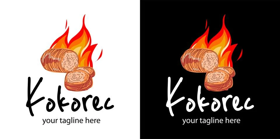 Kokorec vector logo design. Stock Illustration