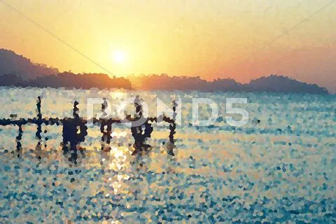 Koktebel impressionism Stock Photos