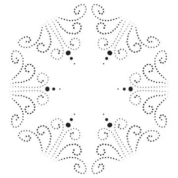 Kolam with dots - Alpona Design - Vector Illustration 스톡 일러스트