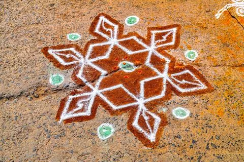 A Kolam in India Stock Photos