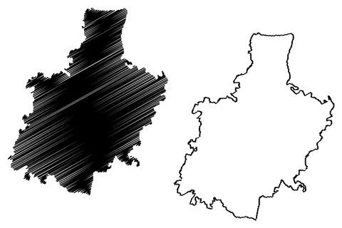 Kolar district (Karnataka State, Republic of India, Bangalore division) map v Stock Illustration