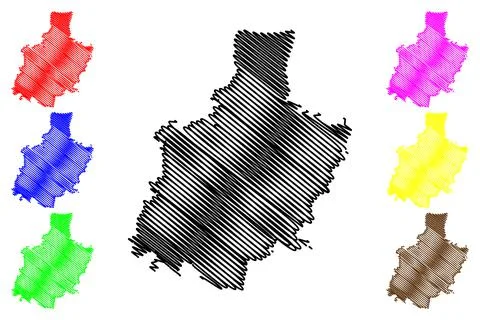 Kolar district (Karnataka State, Republic of India, Bangalore division) map v Stock Illustration