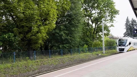 Koleje dolnoslaskie is a passenger train operator in poland Stock Footage 282513575