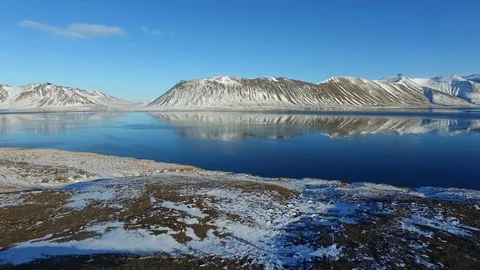 Kolgrafarfjördur  bay (2) Stock Footage 100355143