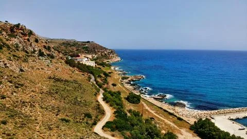 Kolimvari view of the monastery Fotos de archivo