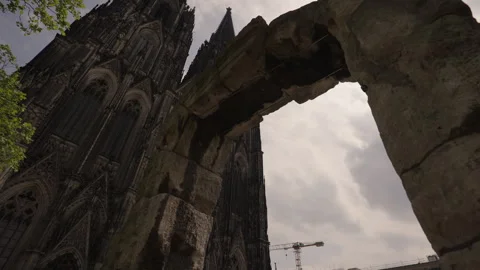Koln exterior of the the cathedral, bottom top angle, fg01 Stock Footage 254181490