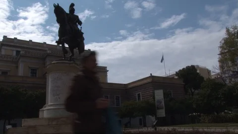 Kolokotronis statue in Athens Stock-Footage 87593099