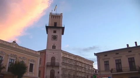 Kolomya tower 2 Stock Footage 8647503