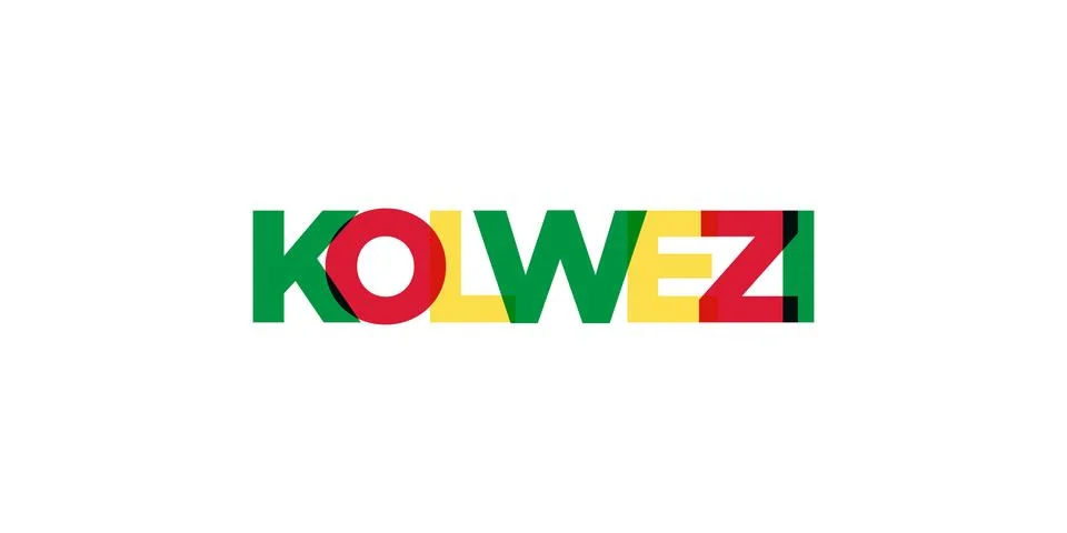Kolwezi in the Congo emblem. The design features a geometric style, vector .. Stock Illustration