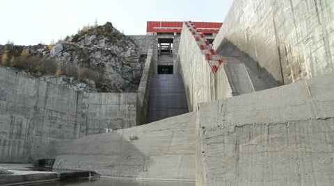 Kolyma hydroelectric Stock Footage 12439659