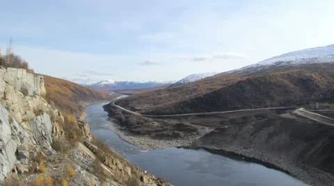 Kolyma hydroelectric Stock Footage 12439662