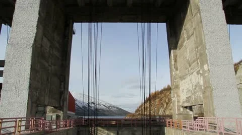 Kolyma hydroelectric Stock Footage 12439929